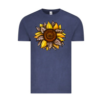 Vintage Denim sunflower leopard Vintage Tee - JahusDesignShop