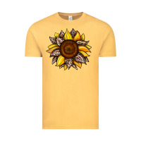 Vintage Mustard sunflower leopard Vintage Tee - JahusDesignShop