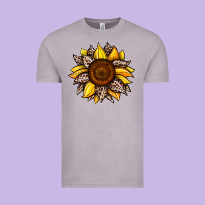 Sunflower Leopard Vintage Tee Designed By Jahusdesignshop
