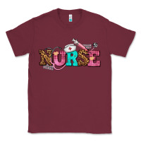 Burgundy nurse with nurse element Classic Tee - AdoDesignShop