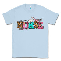Dusty Blue nurse with nurse element Classic Tee - AdoDesignShop