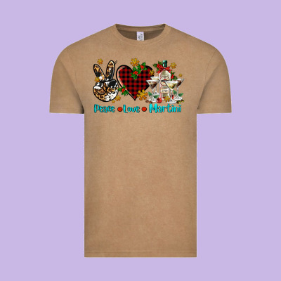 Peace Love Martini Vintage Tee Designed By Adodesignshop