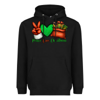 Black peace love Christmas Santa Claus hand Heavyweight Hoodie - Jasminsmagicworld