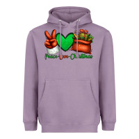 Lavender peace love Christmas Santa Claus hand Heavyweight Hoodie - Jasminsmagicworld
