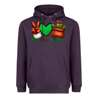 Plum peace love Christmas Santa Claus hand Heavyweight Hoodie - Jasminsmagicworld