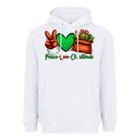 White peace love Christmas Santa Claus hand Heavyweight Hoodie - Jasminsmagicworld