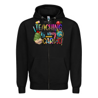 Black teaching is my cardio Zipper Hoodie - NancyCooperArtShop