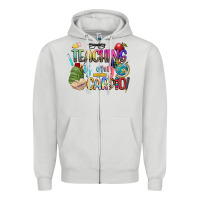 Dove Grey teaching is my cardio Zipper Hoodie - NancyCooperArtShop