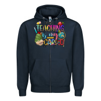 Navy teaching is my cardio Zipper Hoodie - NancyCooperArtShop
