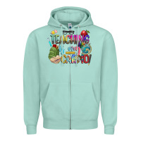 Seafoam teaching is my cardio Zipper Hoodie - NancyCooperArtShop