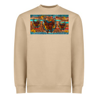 Mushroom saddle horseshoe  sunflower leopard license plate Heavyweight Sweatshirt - Artiststas