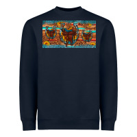 Navy saddle horseshoe  sunflower leopard license plate Heavyweight Sweatshirt - Artiststas