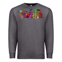 Charcoal Heather Halloween Teacher Premium Sweatshirt - RanaPortraitStore