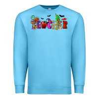 Ocean Blue Halloween Teacher Premium Sweatshirt - RanaPortraitStore