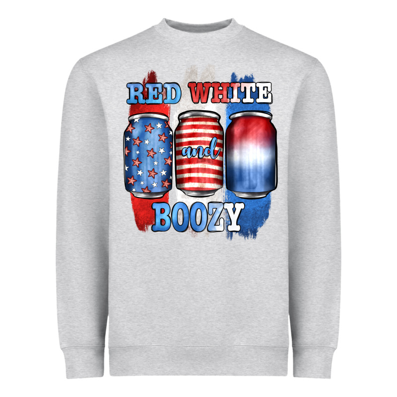 Red White And Boozy Heavyweight Sweatshirt by JahusDesignShop | Teevron
