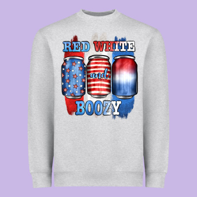 Red White And Boozy Heavyweight Sweatshirt Designed By Jahusdesignshop