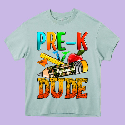 Pre K Dude Heavy Core Tee Designed By Texasbilliewilder