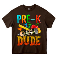 Chocolate Brown pre k dude Heavy Core Tee - texasbilliewilder