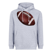 Heather Grey football Heavyweight Hoodie - BarkalooDesign