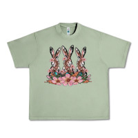 Oil Green rabbits with blossom flower Urban Heavy Tee - Artiststas