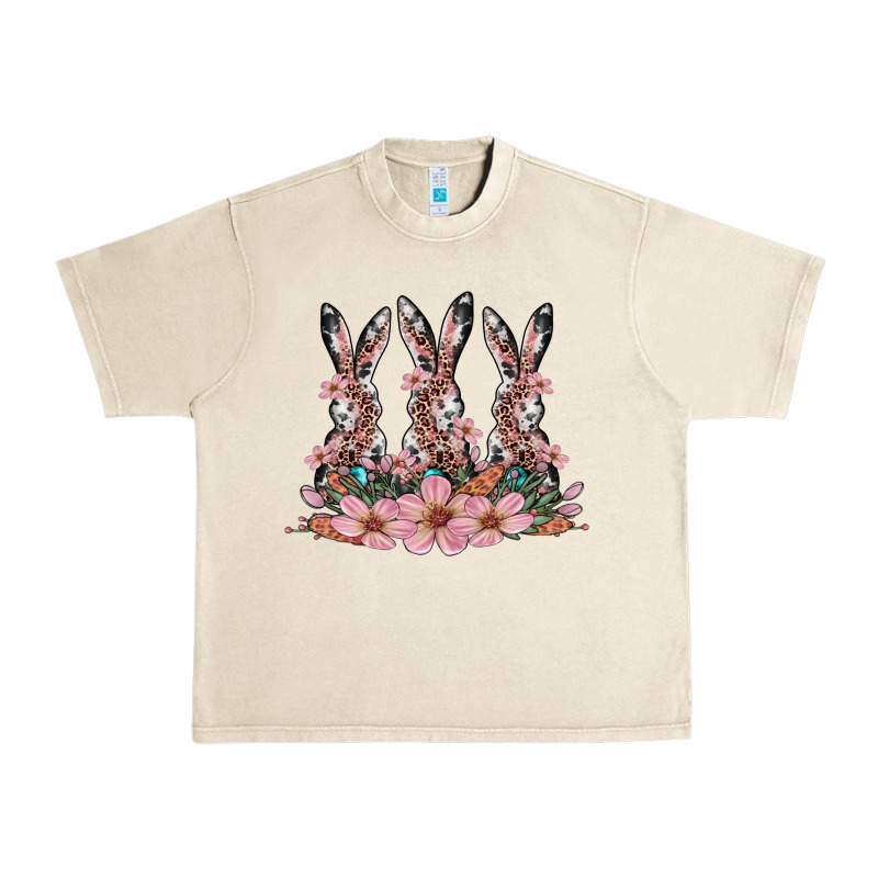 Rabbits With Blossom Flower Urban Heavy Tee by Artiststas | Teevron