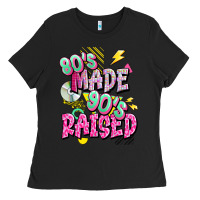 Black 80s made 90s raised Ladies Tee - texasbilliewilder