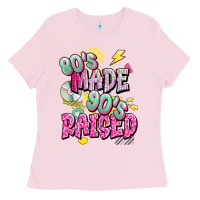 Bubblegum Pink 80s made 90s raised Ladies Tee - texasbilliewilder