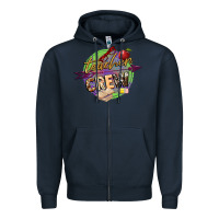 Navy teacher crew Zipper Hoodie - NancyCooperArtShop