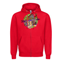Red teacher crew Zipper Hoodie - NancyCooperArtShop