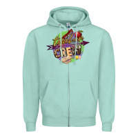 Seafoam teacher crew Zipper Hoodie - NancyCooperArtShop