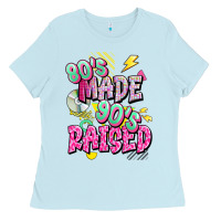 Baby Blue 80s made 90s raised Ladies Tee - texasbilliewilder