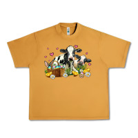 Peanut Butter easter cows with chicks Urban Heavy Tee - AdoDesignShop