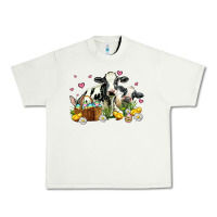 Pistachio easter cows with chicks Urban Heavy Tee - AdoDesignShop