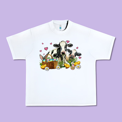 Easter Cows With Chicks Urban Heavy Tee Designed By Adodesignshop