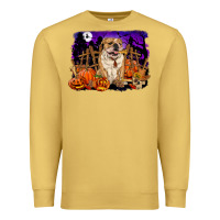 Antique Gold Halloween english bulldog Premium Sweatshirt - RanaPortraitStore
