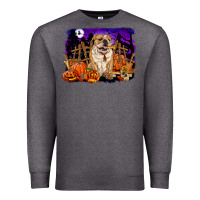 Charcoal Heather Halloween english bulldog Premium Sweatshirt - RanaPortraitStore