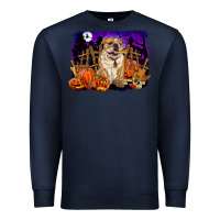 Navy Halloween english bulldog Premium Sweatshirt - RanaPortraitStore