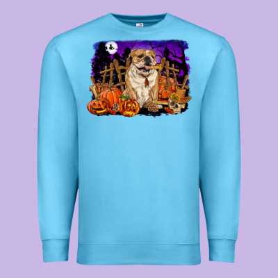 Halloween English Bulldog Premium Sweatshirt Designed By Ranaportraitstore