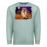 Seafoam Halloween english bulldog Premium Sweatshirt - RanaPortraitStore