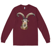 Burgundy spanish goat face Long Sleeve Tee - LillyAllenDesigns