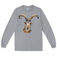 Heather Grey spanish goat face Long Sleeve Tee - LillyAllenDesigns