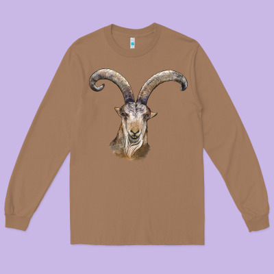 Spanish Goat Face Long Sleeve Tee Designed By Lillyallendesigns