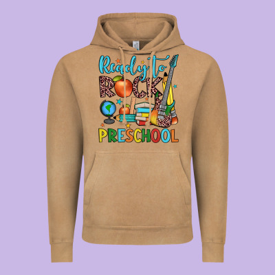 Ready To Rock Preschool Vintage Hoodie Designed By Jahusdesignshop