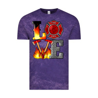 Cloud Purple firefighter love Vintage Tee - Artiststas