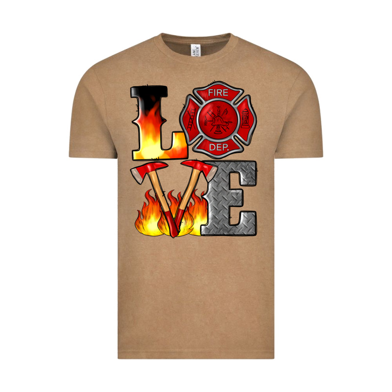 Firefighter Love Vintage Tee by Artiststas | Teevron