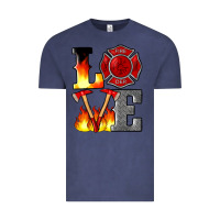 Vintage Denim firefighter love Vintage Tee - Artiststas