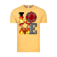 Vintage Mustard firefighter love Vintage Tee - Artiststas