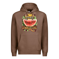 Chestnut sweet summer time watermelon Premium Hoodie - NancyCooperArtShop