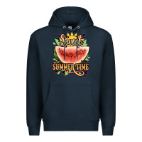 Navy sweet summer time watermelon Premium Hoodie - NancyCooperArtShop