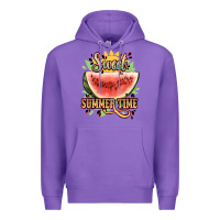 Purple sweet summer time watermelon Premium Hoodie - NancyCooperArtShop
